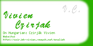 vivien czirjak business card