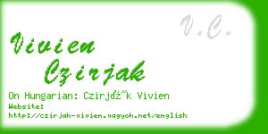 vivien czirjak business card